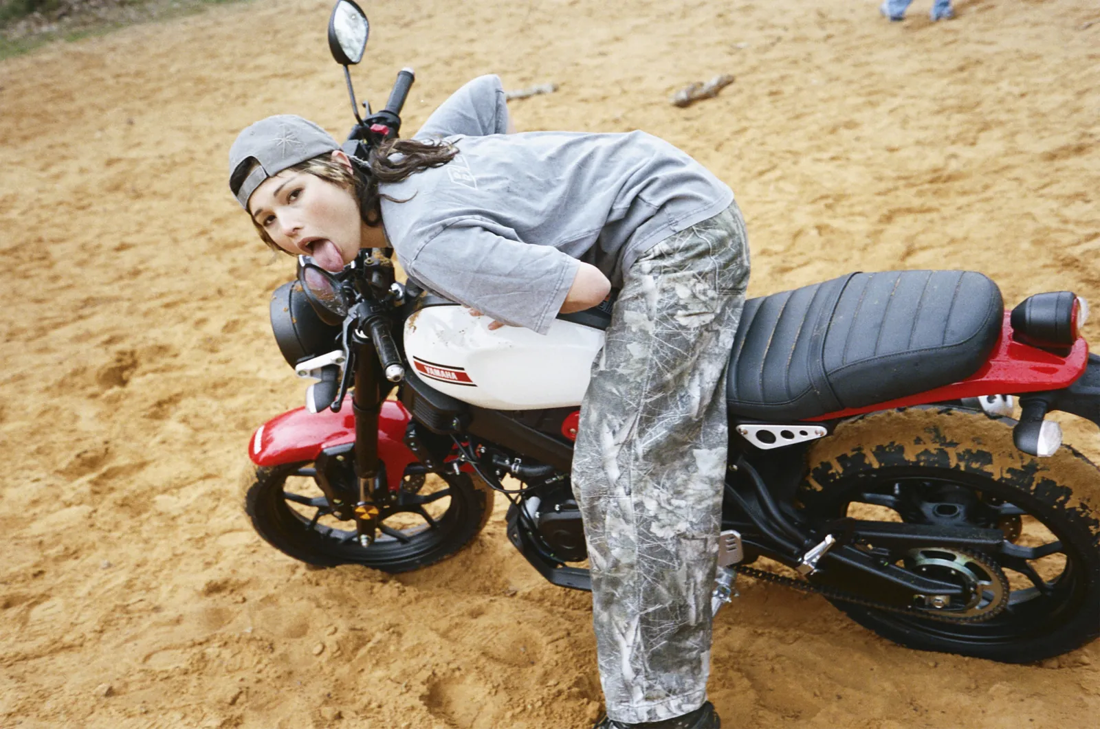 Yamaha editorial, red motorcycle